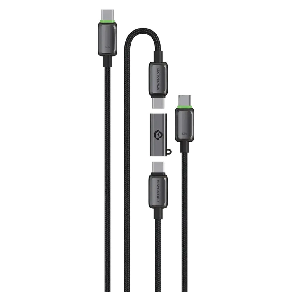 Powerology Argos Cable 100W USB-C to USB-C (2-Pack)