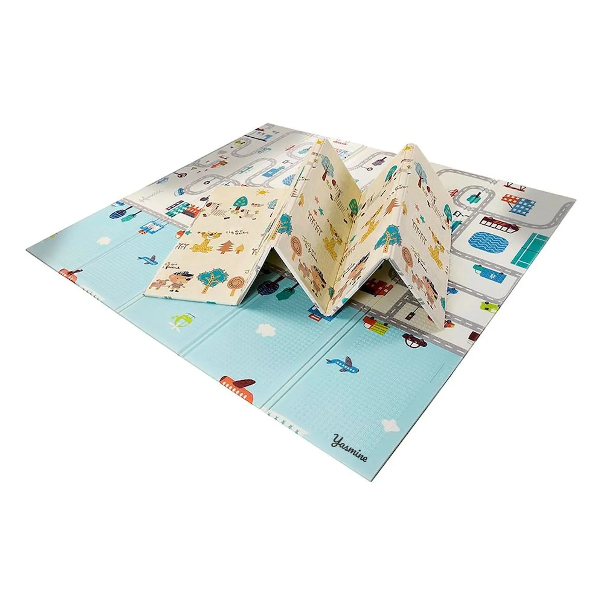 2-in-1 Double Side Foldable Play Mat - Farm City 12 months & above