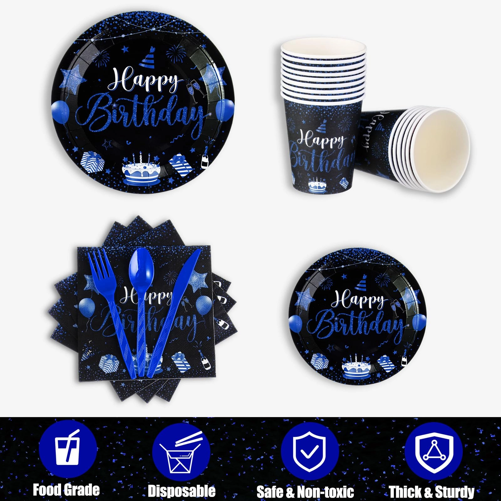 171 Pcs Happy Birthday Party Supplies