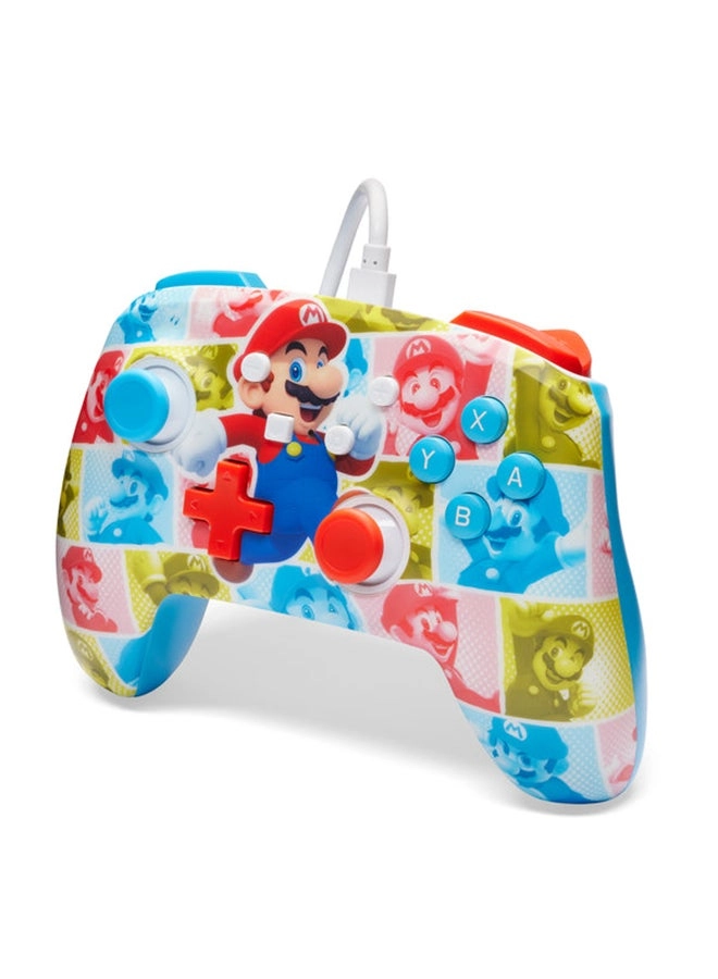 Nintendo Switch Enhanced Wired Controller Mario Hero Reel