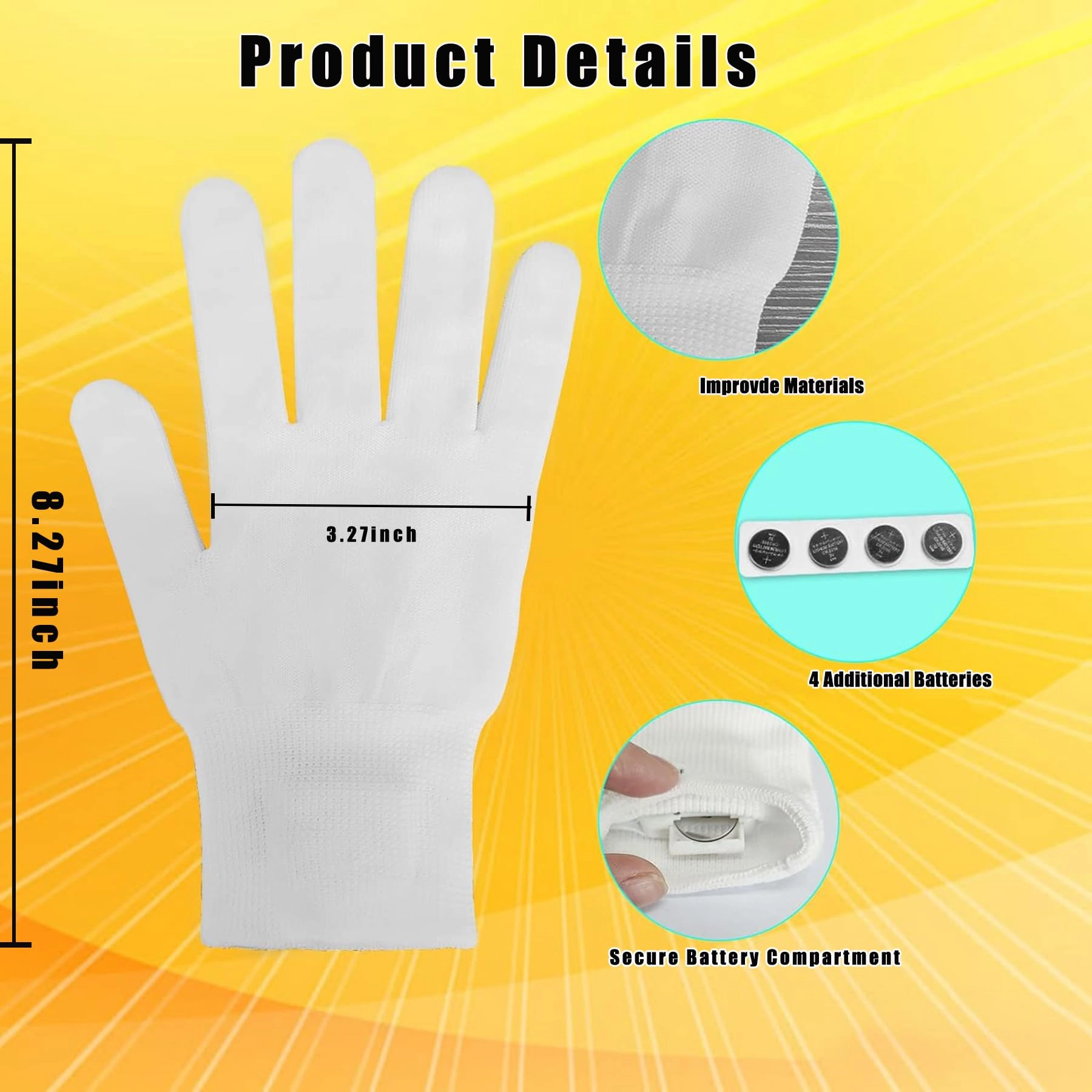 LED Gloves - 8-13 years