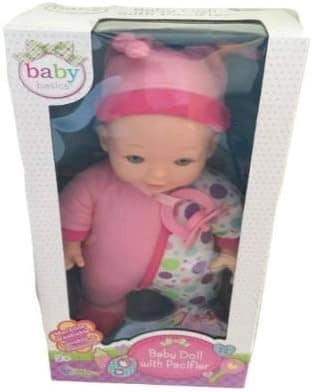 TOY TRIANGLE Baby Doll - 11-inch Soft body Pacifier or Rattle Ages 2+