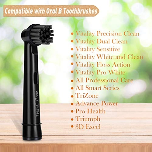 Eco Replacement Toothbrush Heads - 8 piece(s) Black