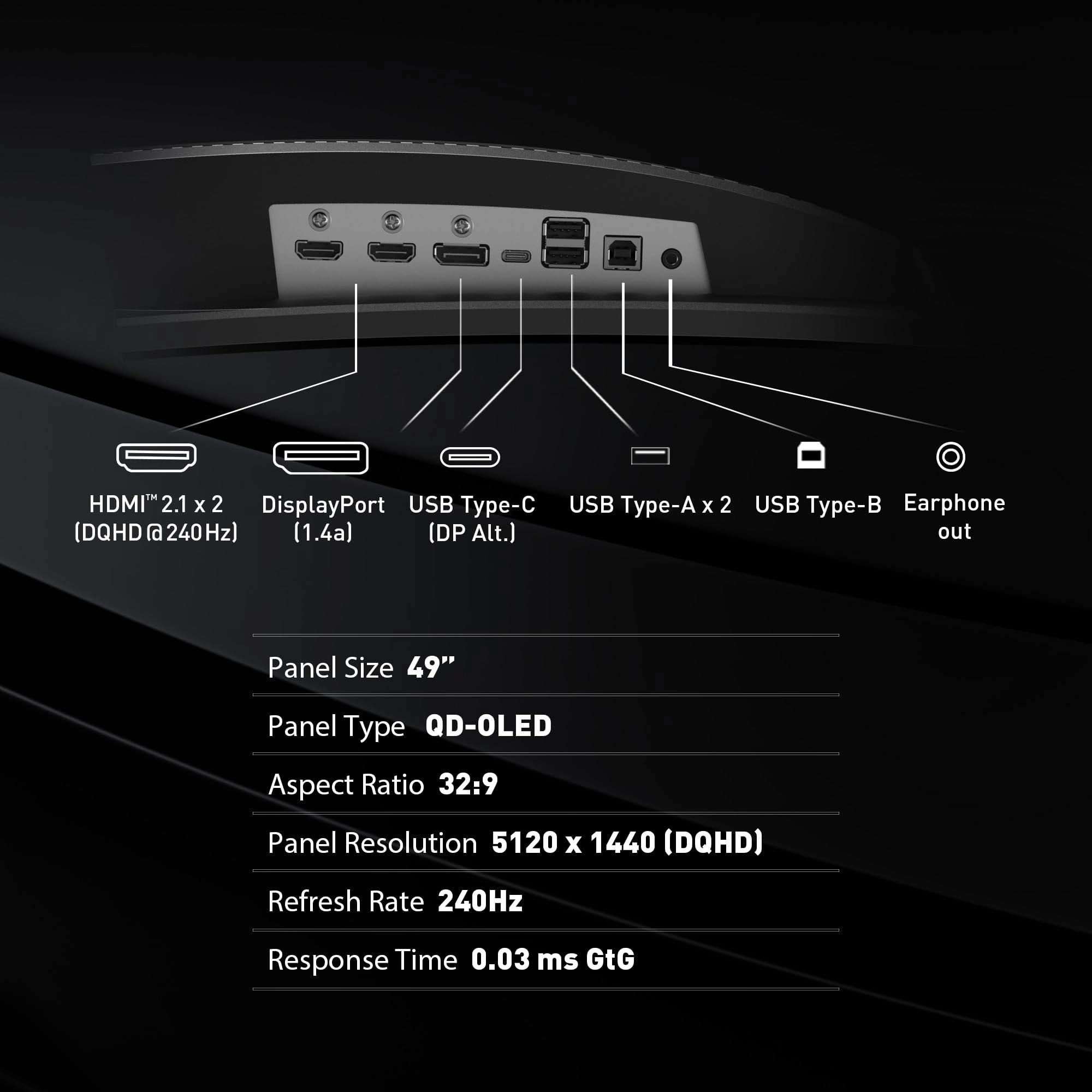 MPG 491CQPX QD-OLED - 49 Inches 5120x1440