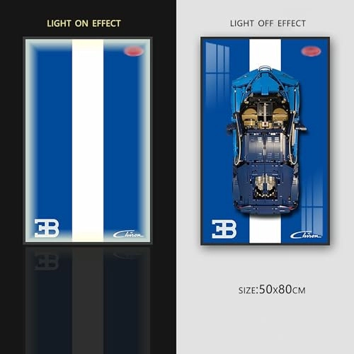 Display Wallboard - for LEGO 42083 Bugatti with Light