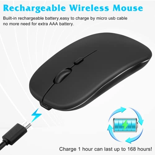 2.4GHz Rechargeable Wireless LED Mouse - Bluetooth