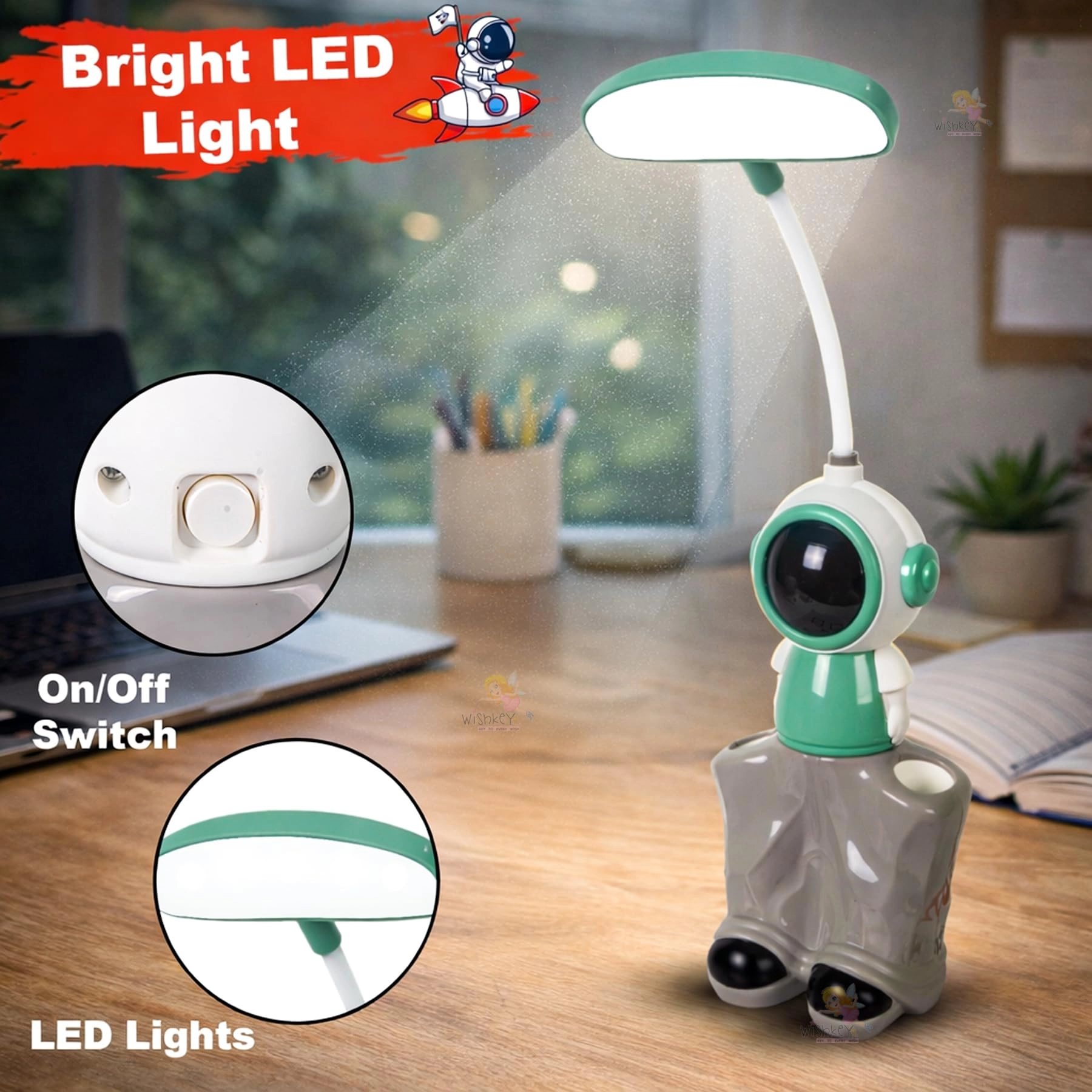 3-in-1 LED Desk Lamp - Astronaut Theme Rechargeable