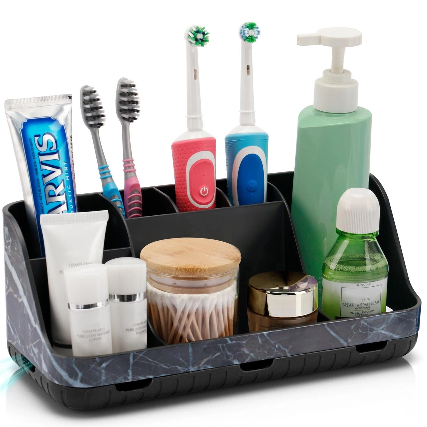 GFWARE Bathroom Countertop Organizer - 7 Slots