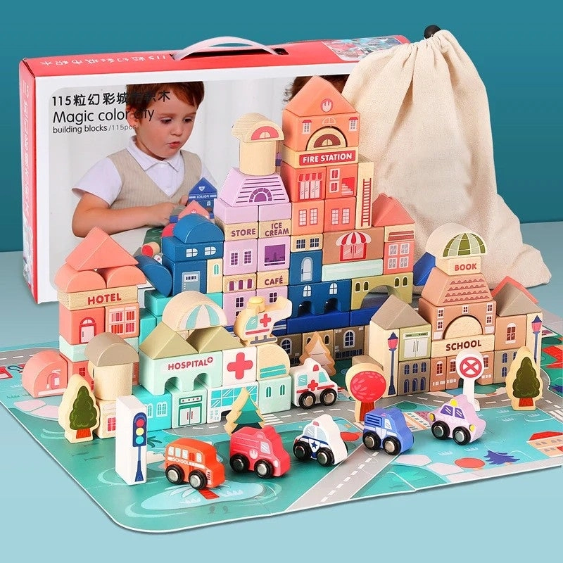 Bluejw Street View Castle - 115pcs
