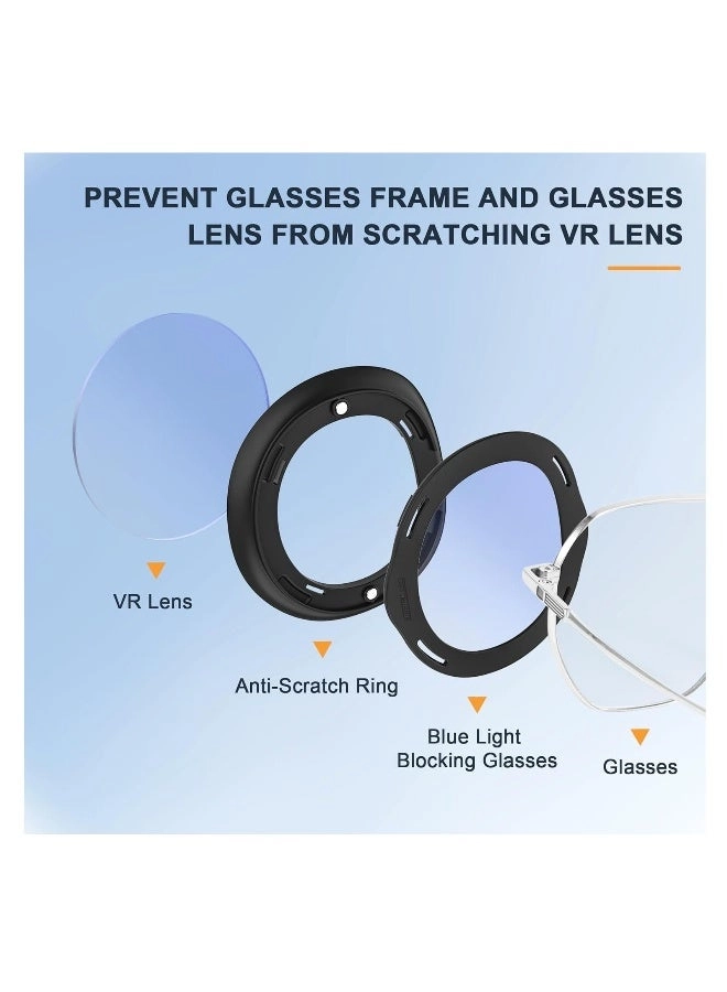 Lens Protector Cover + Glasses Spacer + Blue Light Blocking Glasses
