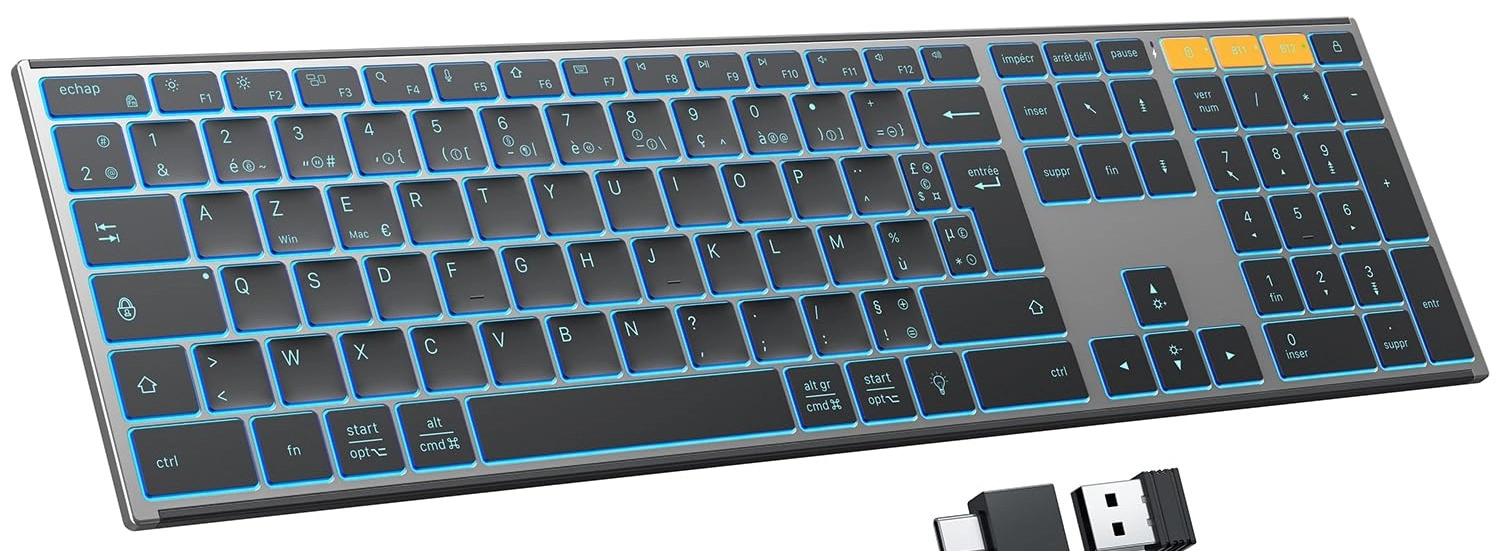 Omoton Wireless Keyboard - FR Wired/Wireless