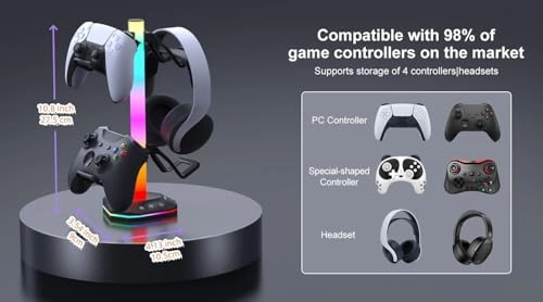 Gaming Headset and Controller Stand