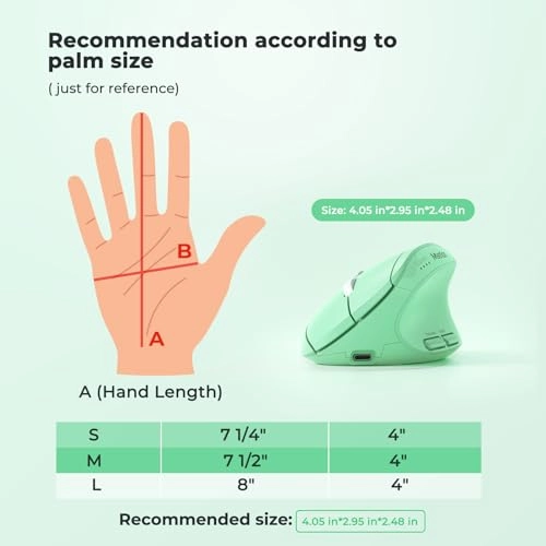 Ergonomic Vertical Mouse - Bluetooth USB