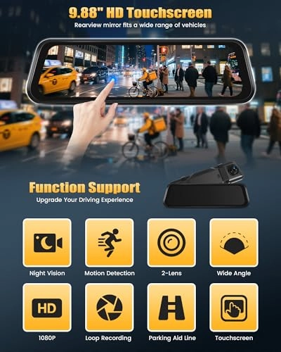 Mirror Dash Cam - 1080P