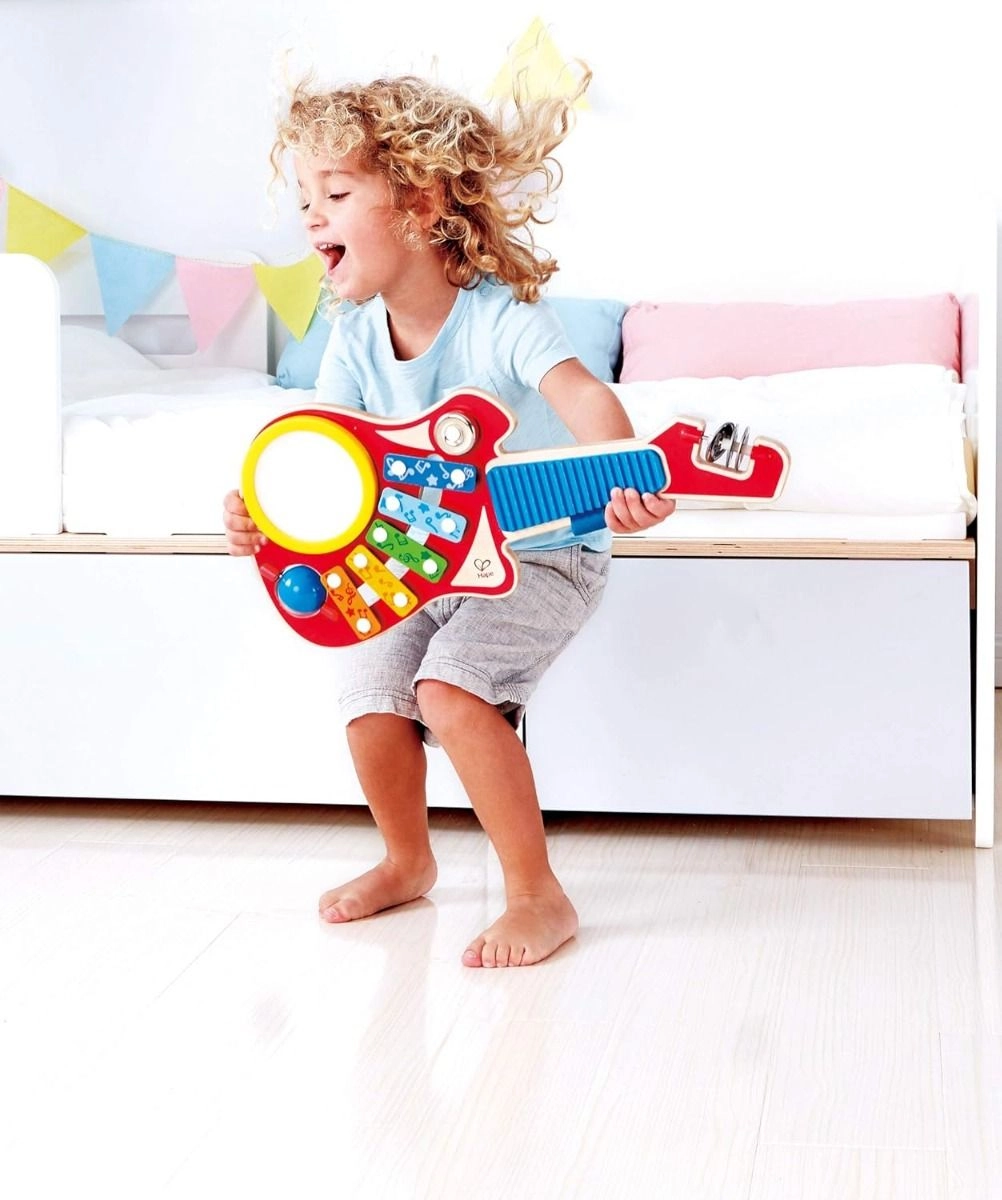 6 in 1 Wooden Guitar Shaped Music Maker Toy - 18 Months