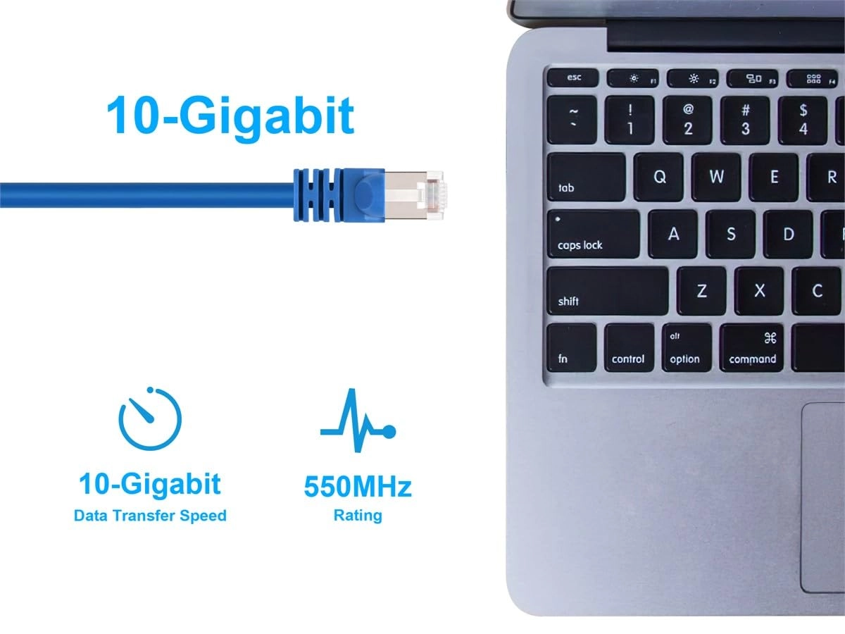 Cat6A PoE Patch Cable - 2 Feet