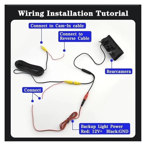 Reverse car rear view camera - Night vision Wired 720 x 540 pixels