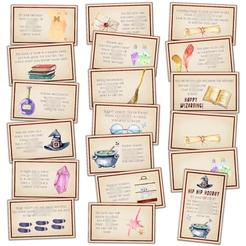 Treasure Hunt Clue Cards - 19 piece