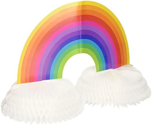 CREATIVE CONVERTING Rainbow Honeycomb Centerpiece - 11 Inch Width X 18 Height birthdays