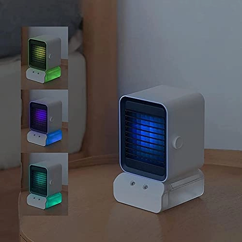 Personal Air Cooler - Portable 3 Wind Speeds 7 Colors LED Lights