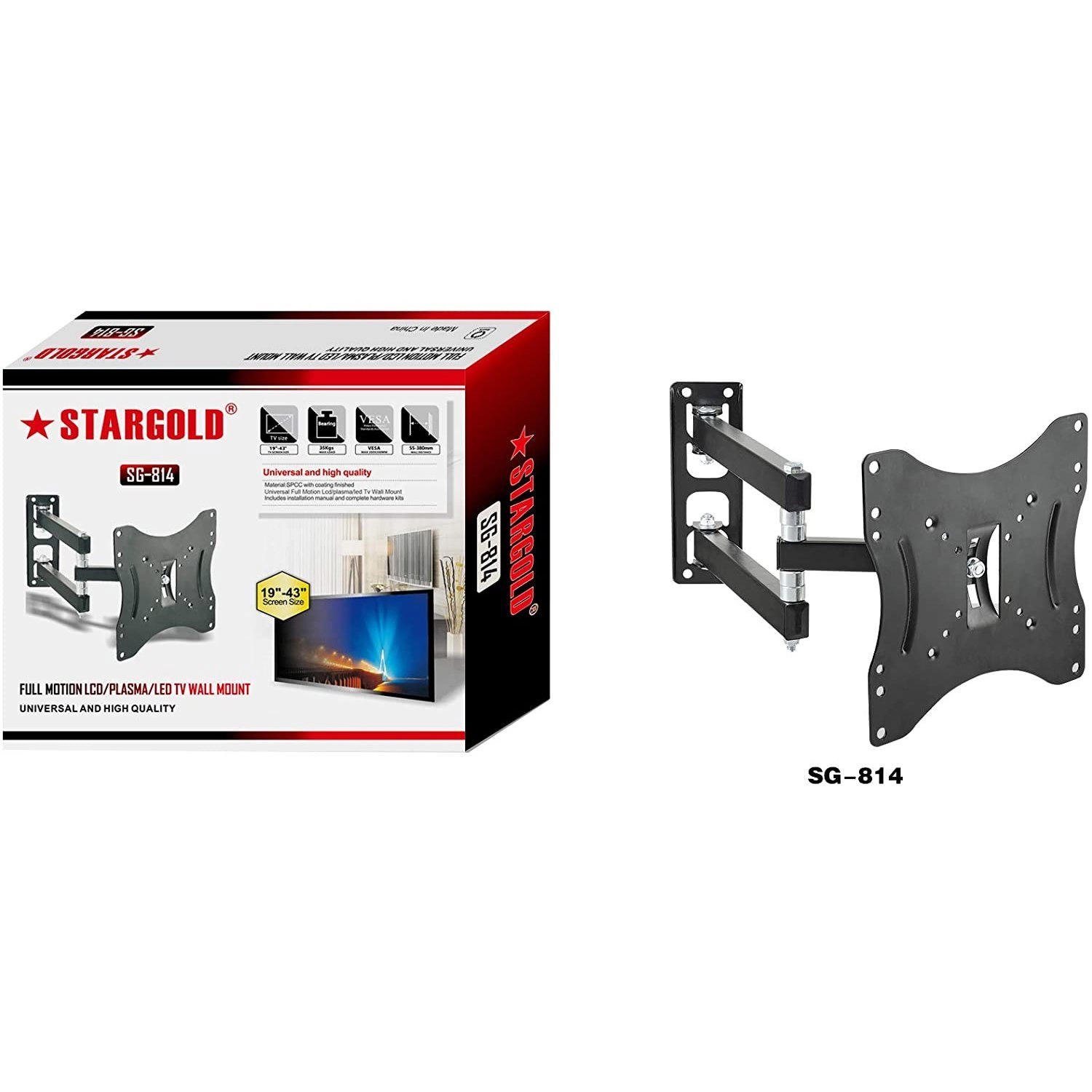 Heavy Duty LCD Monitor Stand - Single Arm 19-43inch