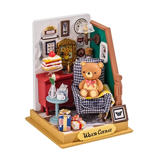 DIY Miniature Dollhouse Kit - Holiday Living Room