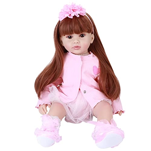 Reborn Baby Doll - 60cm Silicone brown eyes Ages 12 months+