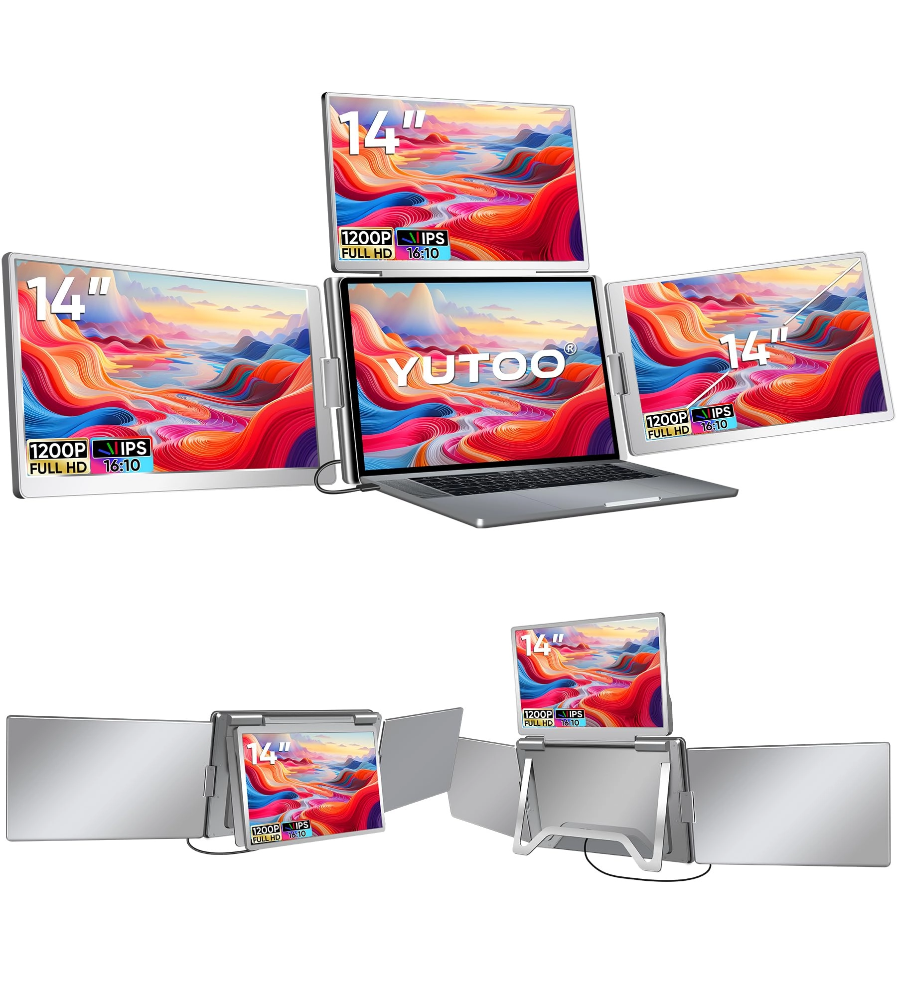 Shenzhen E-Tech Digital Technology Co., Ltd. Quad Monitor - S780 14 Inches 1920x1200