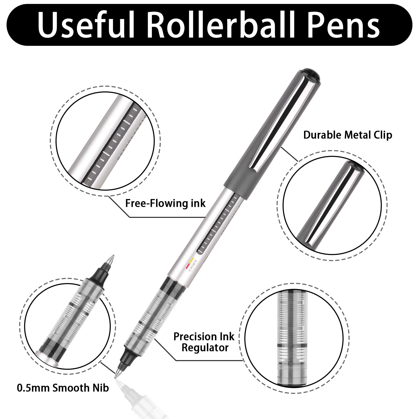 Rollerball Pens - 10.0 Count 0.5mm