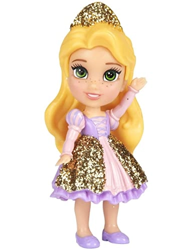 Rapunzel Mini Toddler Doll - 8 cm Glitter Dress Ages 3+