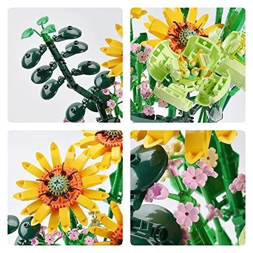 Flower Bouquet Building Kit - 975 pcs