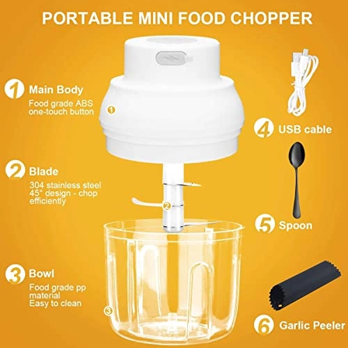 Electric Garlic Chopper - 250ML 45 Watt-hours