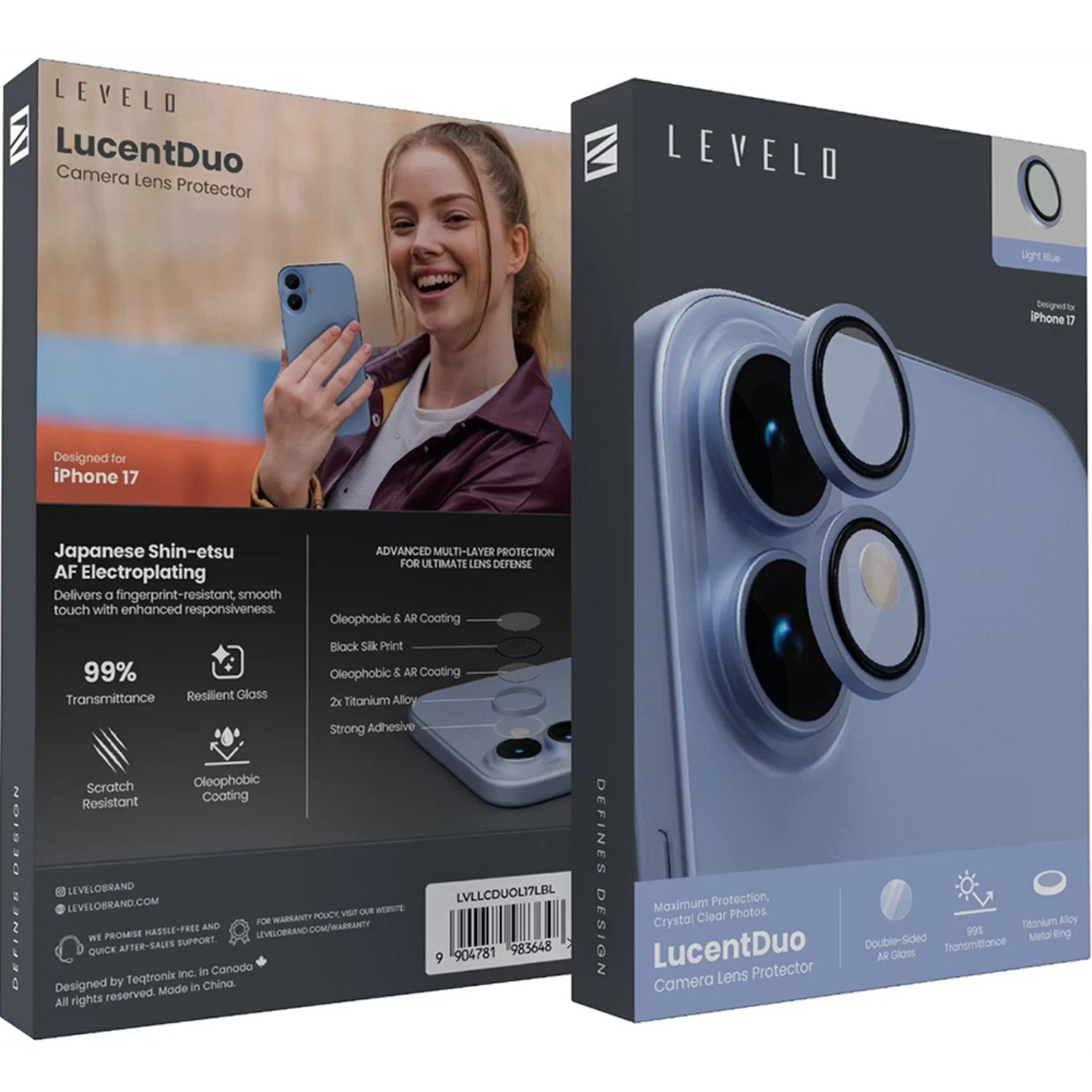 Anti-Scratch Titanium Alloy Camera Lens Protector for iPhone 17