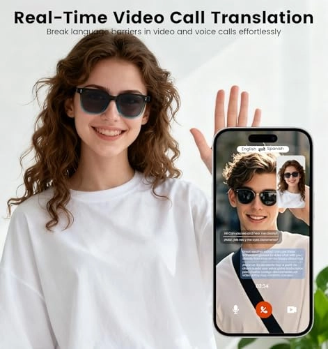 Hyper MZT AI Glasses - 100+ Languages Bluetooth 5.4 Yellow Lens