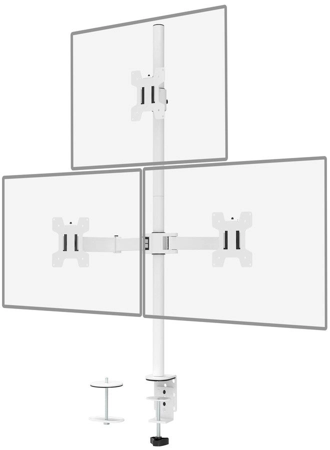 Triple LCD Monitor Desk Mount - 27 inch