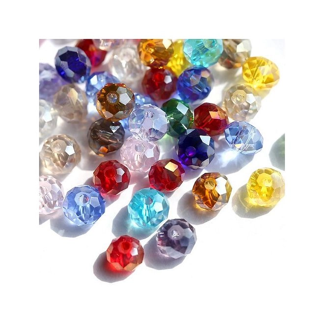 Crystal Glass Beads Bracelet Making Kit - 1368pc Sparkly