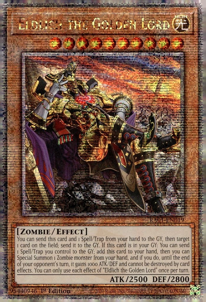 Eldlich The Golden Lord RA01-EN019 - Quarter Century Secret Rare 1st Edition