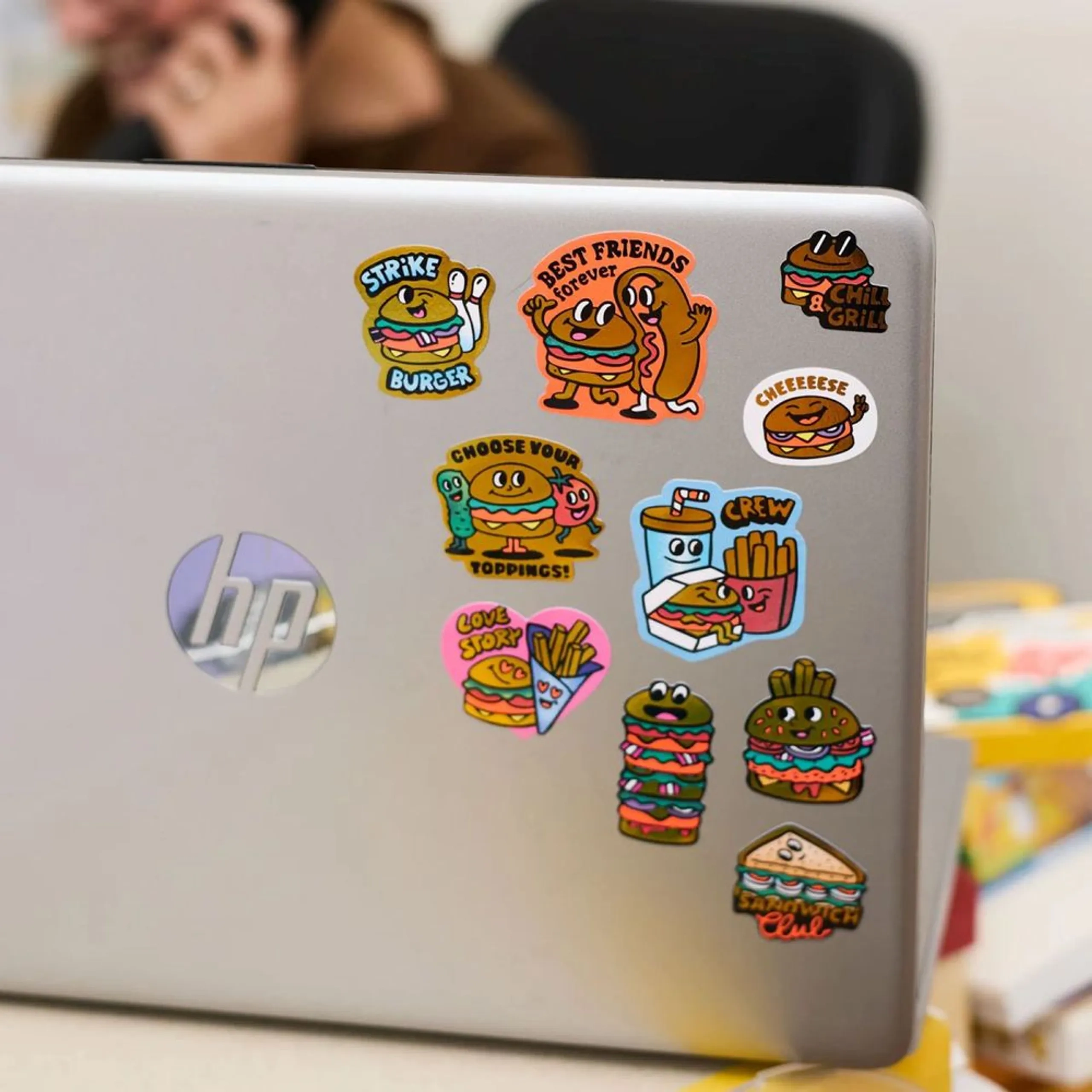Burger Sticker Book 6 pcs