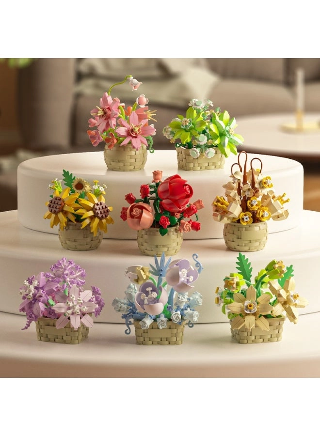 Building Block Flower Set - Flower 8-in-1
