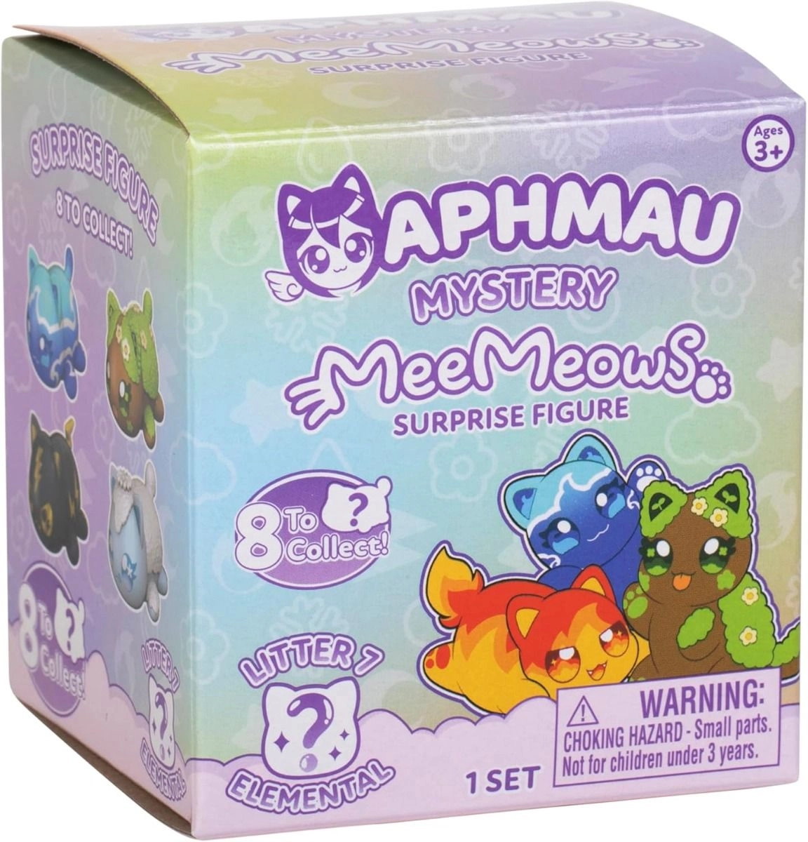 Mystery MeeMeow Figures Elemental - 3 + 1 Pc Assorted