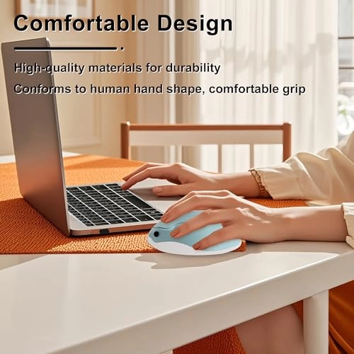 Cute Animal Hamster Shape Silent Mini Travel Mouse - Wireless