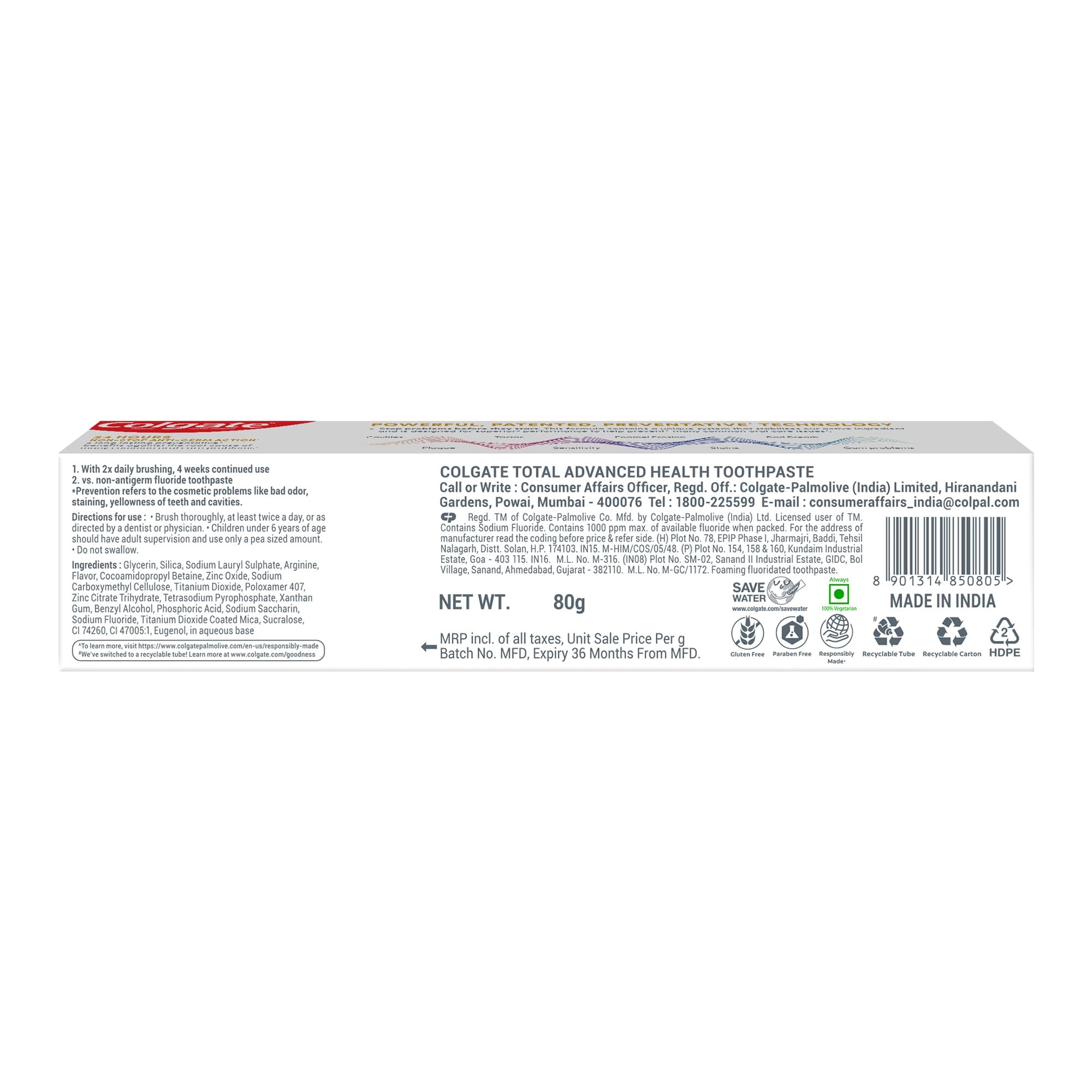 Total Advanced Health Fresh Toothpaste Adult 80 g