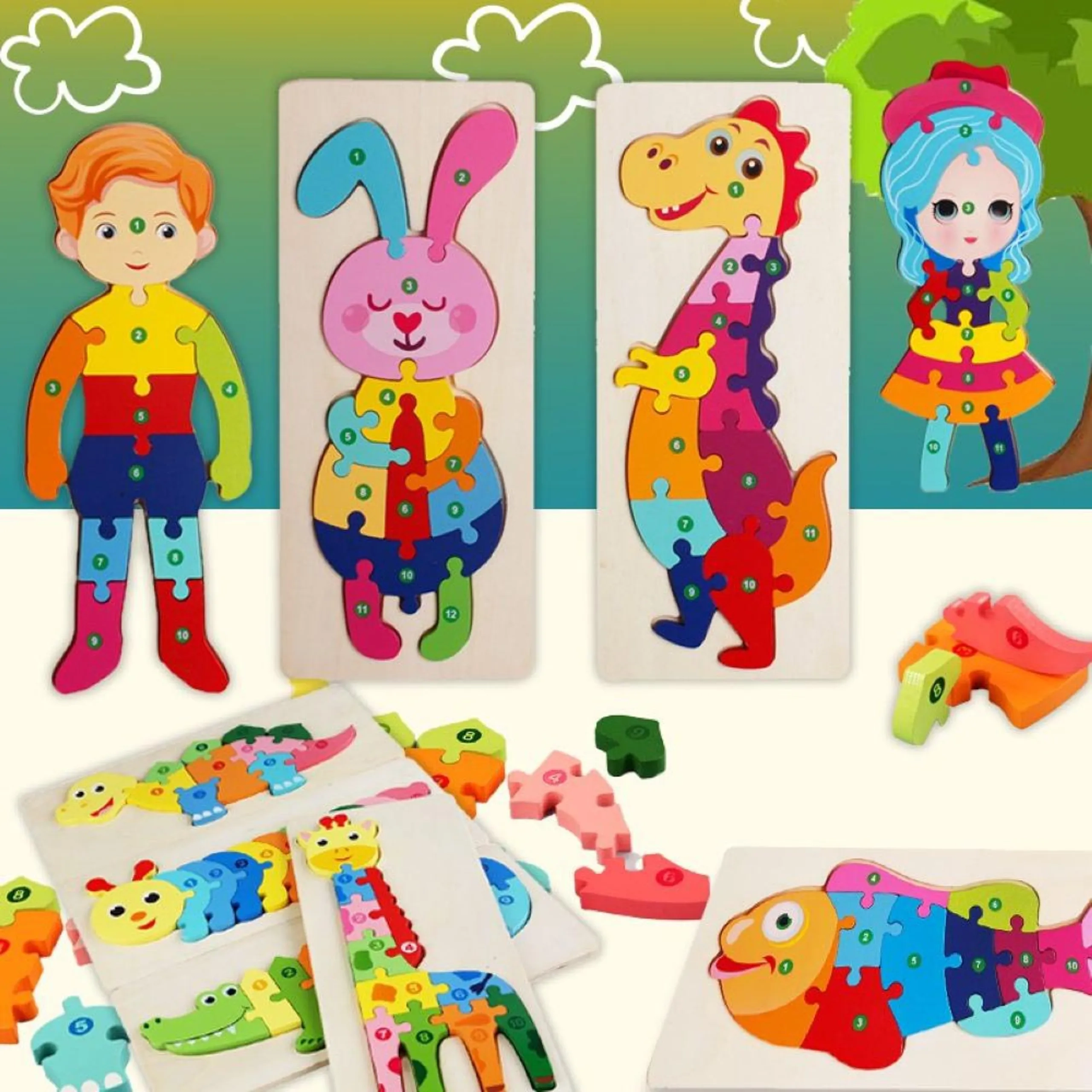 Fish 3D Puzzle - 2 years+ 11 pieces