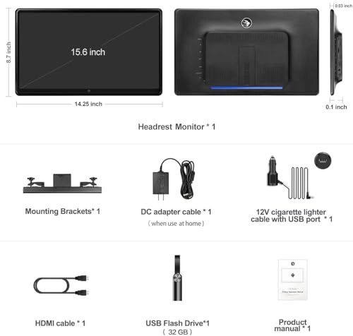 Headrest Monitor - 15.6inch