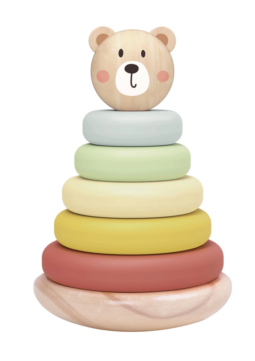 Tooky Toy Bear Stacking Tower - Suitable for 12 months & above 7 Pcs