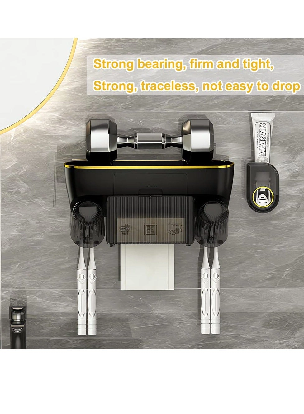 Toothbrush Holder - 4 Wall Mounted