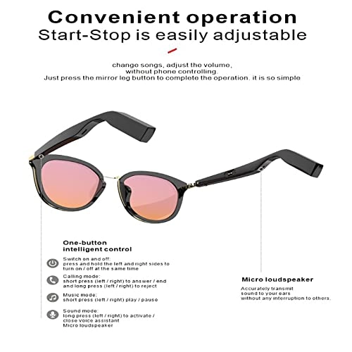 Bluetooth Smart Glasses - 220mAh Blue Light Blocking