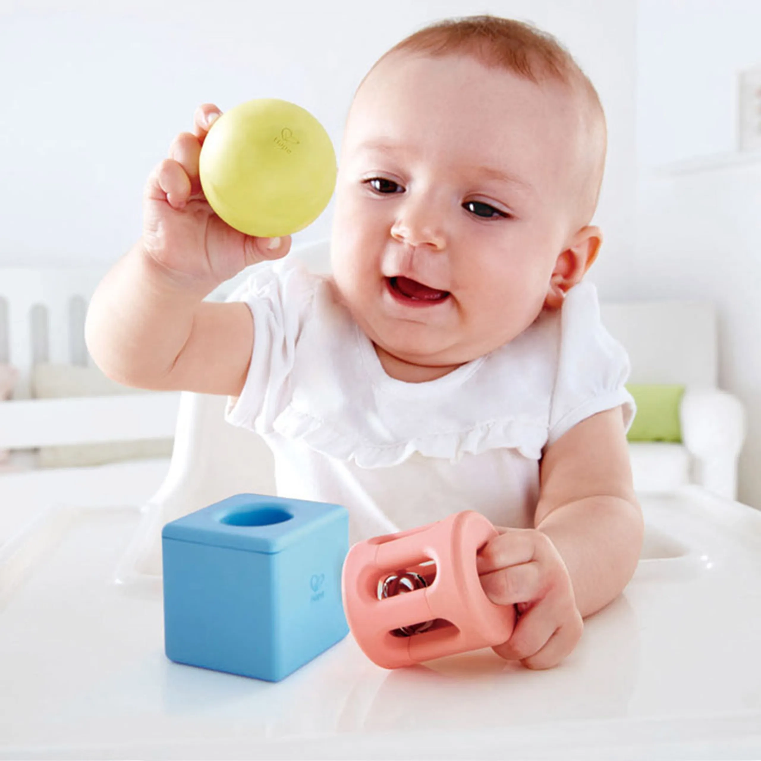 Geometric Rattle - 0 months rice-based materials 3 piece(s)