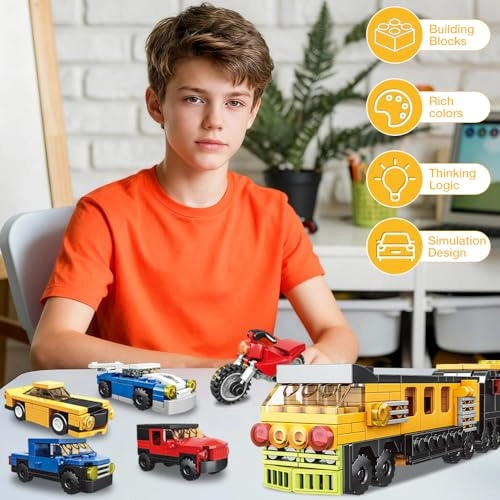 16-in-1 Building Blocks Cars - 16 pcs