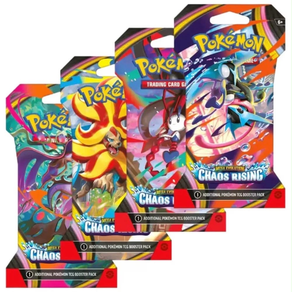 Pokémon Mega Evolution Chaos Rising Booster Single Pack - 10pcs